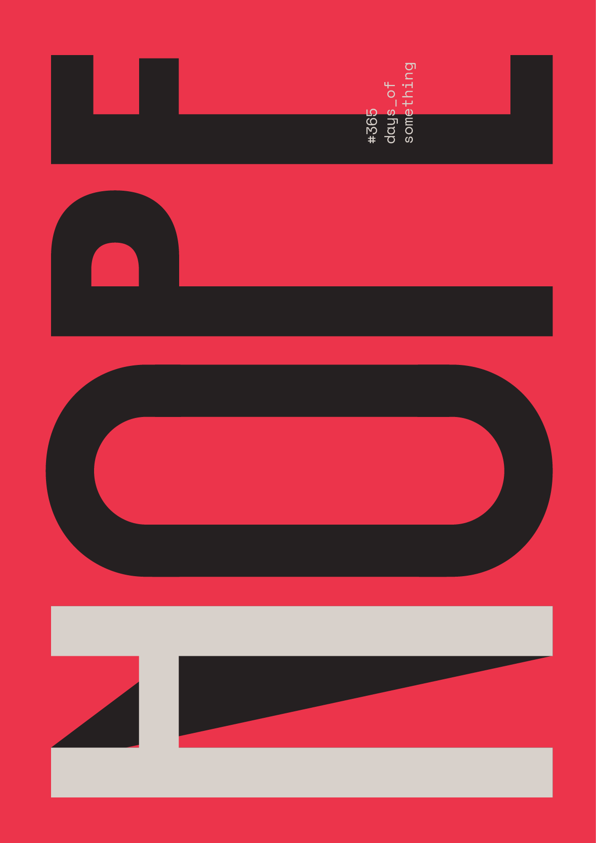 HOPE in heavy black letters running up a red poster, the H in pale grey with a black wedge cutting across it.